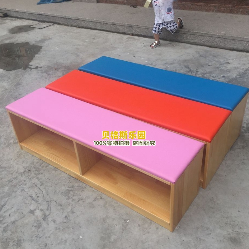 Kindergarten Soft Bag Chair Shoe Rack Early Education Center Children Can Sit Shoes Import Zhangzi Truong Cabinet Shoes Cabinet Soft Bag Sitting Chair