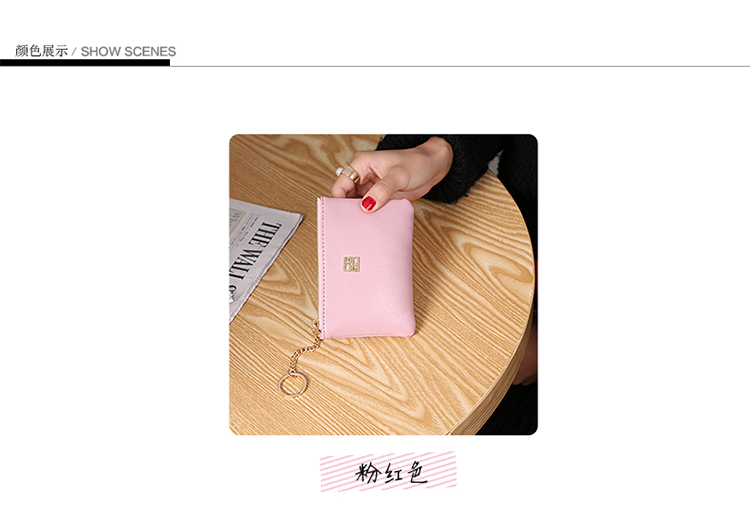 Dây kéo Coin Purse Sinh Viên Gói Thẻ Mini Túi Xách Keychain Coin Bag đồ da handmade