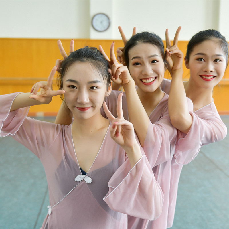 Classical Dance Exercises to serve female adult web yarn blouses ballet Nationalities Chinese dance Dance Body Rhyme Dresses costumes