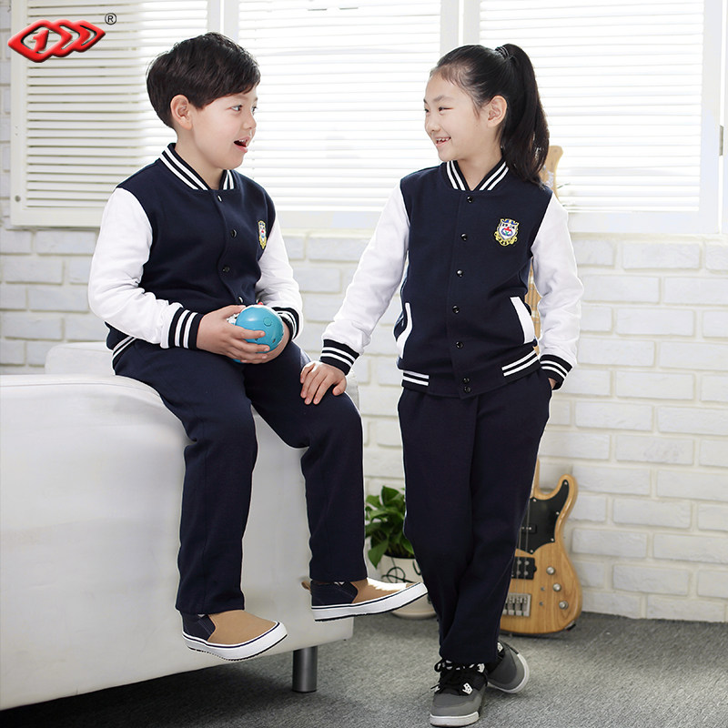 Kindergarten garden clothing sportswear school uniform suit men's and women's long sleeve academic style spring and autumn class clothing performance clothing class clothing