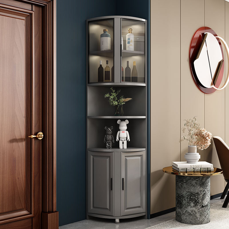 Corner Cabinet, Triangular Corner Shelf, Corner Storage Rack, Living Room, Bedroom, Right-Angle Cabinet