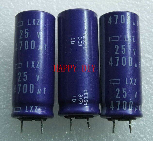 Brand new chemical Nippon black diamond low resistance blue shell LXZ capacitive 4700UF 25V short foot 18 * 35
