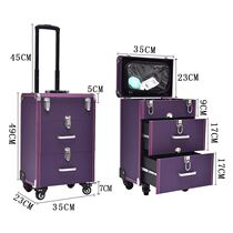 Nail art box Large capacity makeup box Tattoo embroidery toolbox Eyebrow artist special rod multi-functional semi-permanent high-grade