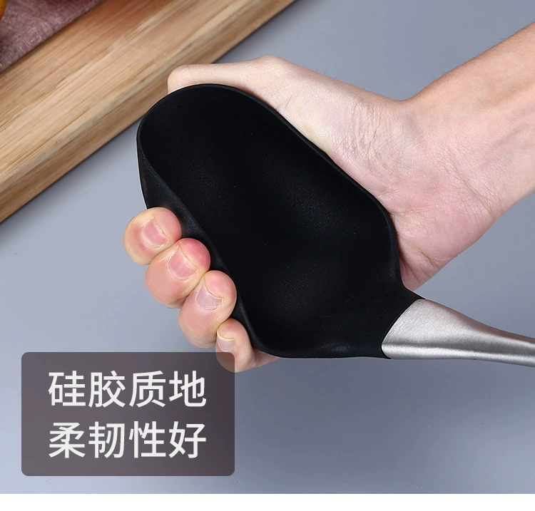 Silicone thìa không dính chảo với xẻng khuấy xẻng khuấy muỗng muỗng chao nhà bếp đặt nguồn cung cấp bếp