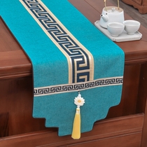 Modern New Chinese Table Flag Zen Classical Living Room Table Tea Table Tea Tea Flag Light Extravagant TV Cabinet Lengthened Geb Bed Flag