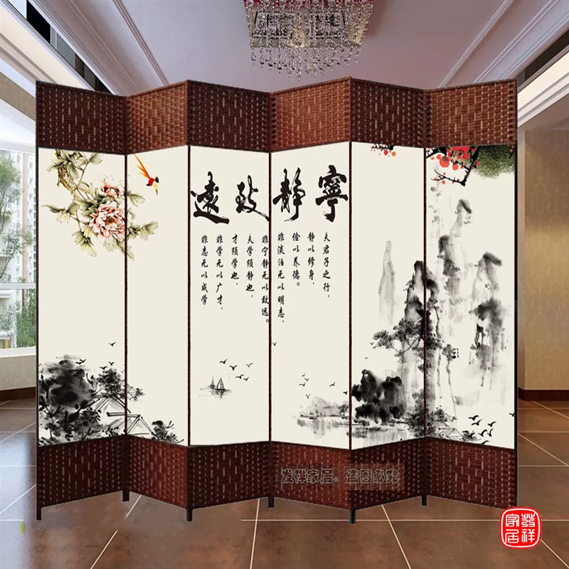 vách gỗ trang trí Màn hình Trung Quốc vách ngăn phòng khách khách sạn văn phòng hai mặt gấp di động thẩm mỹ viện thời trang màn hình gấp hiện đại đơn giản vách thờ vách panel xốp