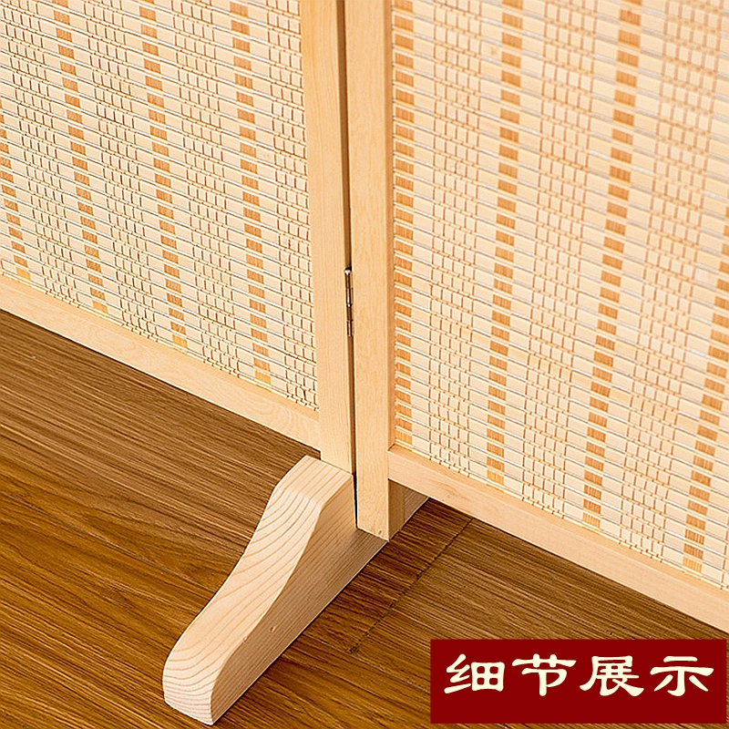 Trung Quốc màn hình vách ngăn phòng khách gấp di động kéo đẩy màn hình gấp hiên hiện đại tối giản rắn màn tre - Màn hình / Cửa sổ vách bình phong