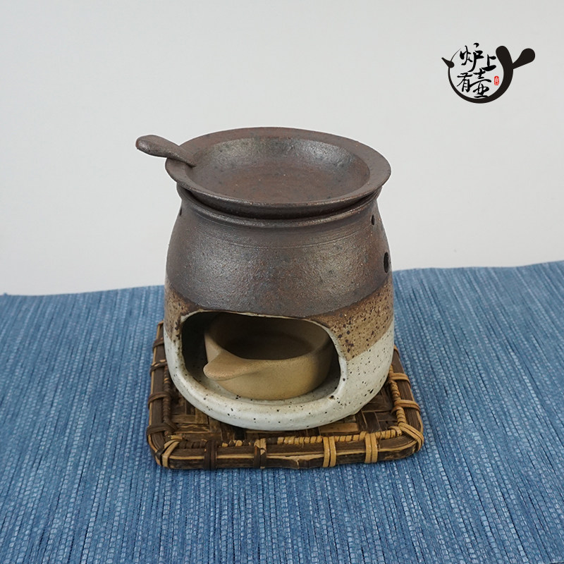 Japan imported tokaki Yamada White Fine hanging ceramic tea incense burner pure handmade tea incense burner aromatherapy tea ceremony