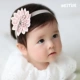 Bé gái đội mũ công chúa dễ thương tai thỏ headband bé gái 0-6-12 tháng dây buộc tóc vải