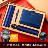 316 Inner Circle-4 Peece Set/Blue Smart Cup+Pen+Bridge Book+виниловый зонтик
