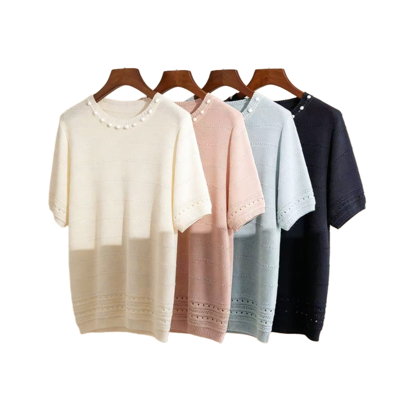 【Ylangene】Hand-Beaded Knit Sweater 602Js
