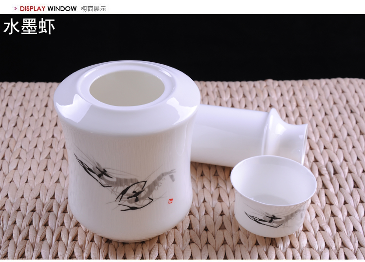 Một nửa ly catty xương ấm rượu vang ấm bộ rượu vang trắng đặt gốm uống nước nóng bình rượu sake rượu vang ly rượu vang vàng - Rượu vang đồ khui rượu