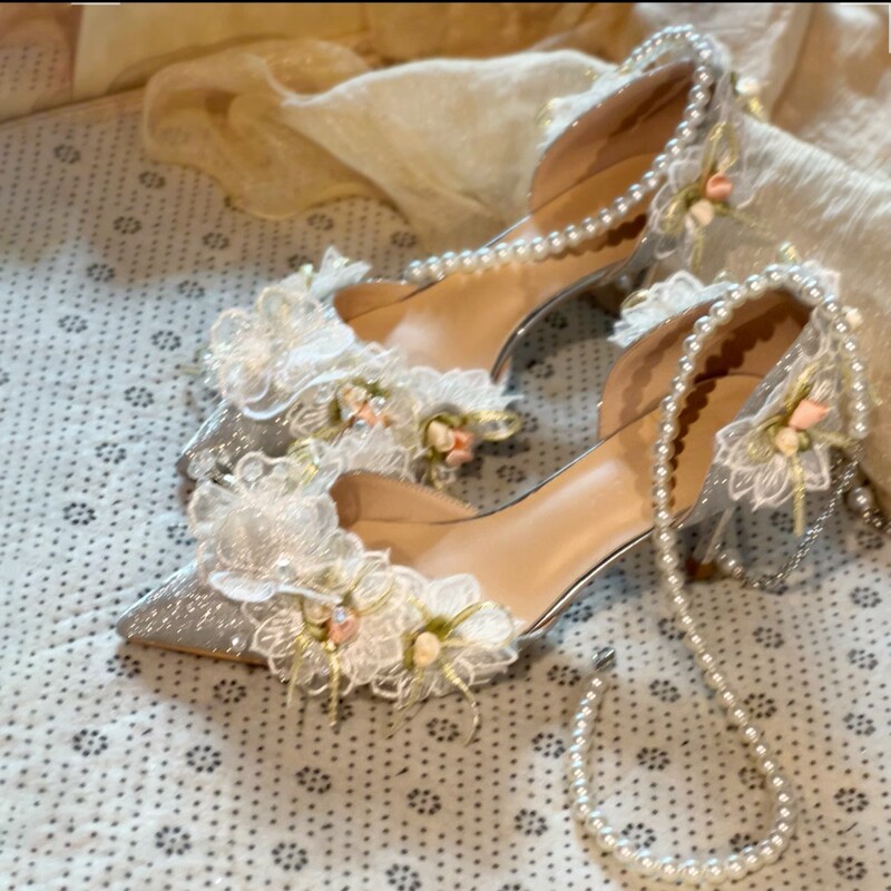 The Wizard of oz High Heels for Women, Sweet 2023 New Summer Silver Crystal Wedding Shoes, 18Th Birthday Gift for Best Friend