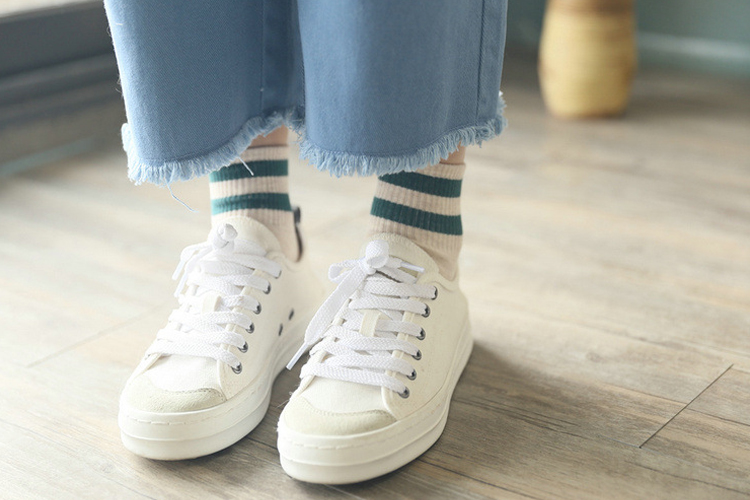Hai vớ vớ nữ mùa hè vớ ống Nhật Bản mùa xuân và mùa thu đại học gió cotton hoang dã vớ sinh viên Hàn Quốc - Vớ hàng tuần tất đùi cá tính