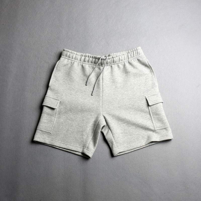 Summer Double-Sided Knit Soft Breathable Casual Pants Men's Pocket Straight-Leg Short Sweatpants Embroidered Elastic Mid-Length Pants 0414