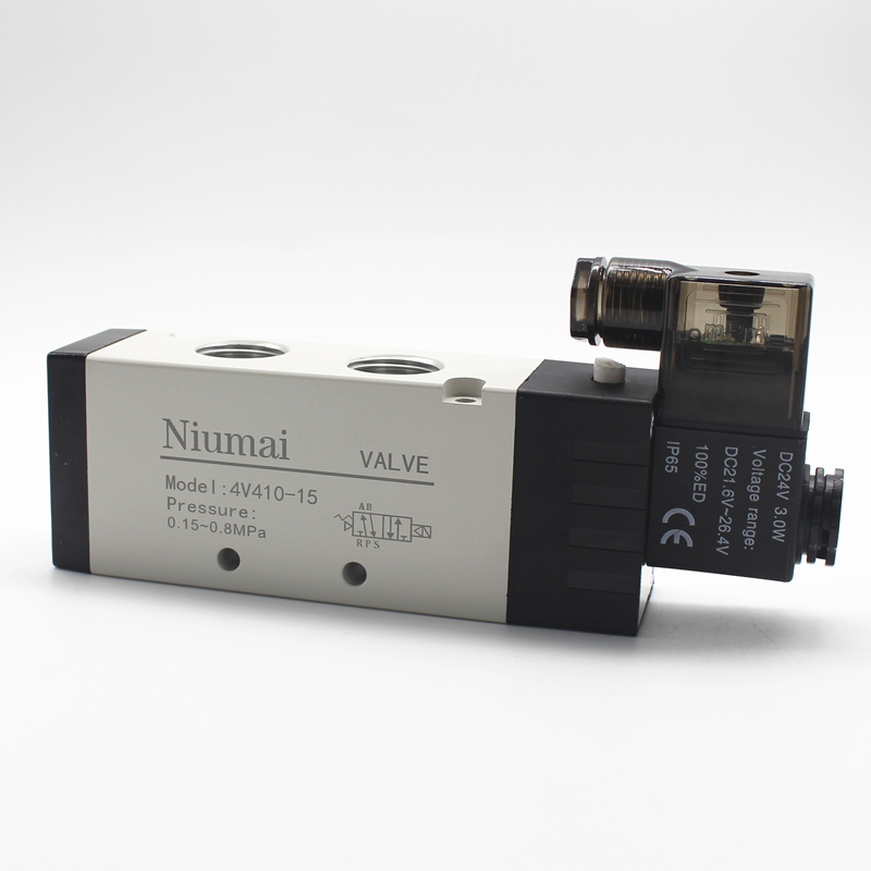 Pneumatic solenoid valve 4V410-15 DC24V AC220V AC220V bits 5-pass commutation 4 minutes 12V large flow calibre