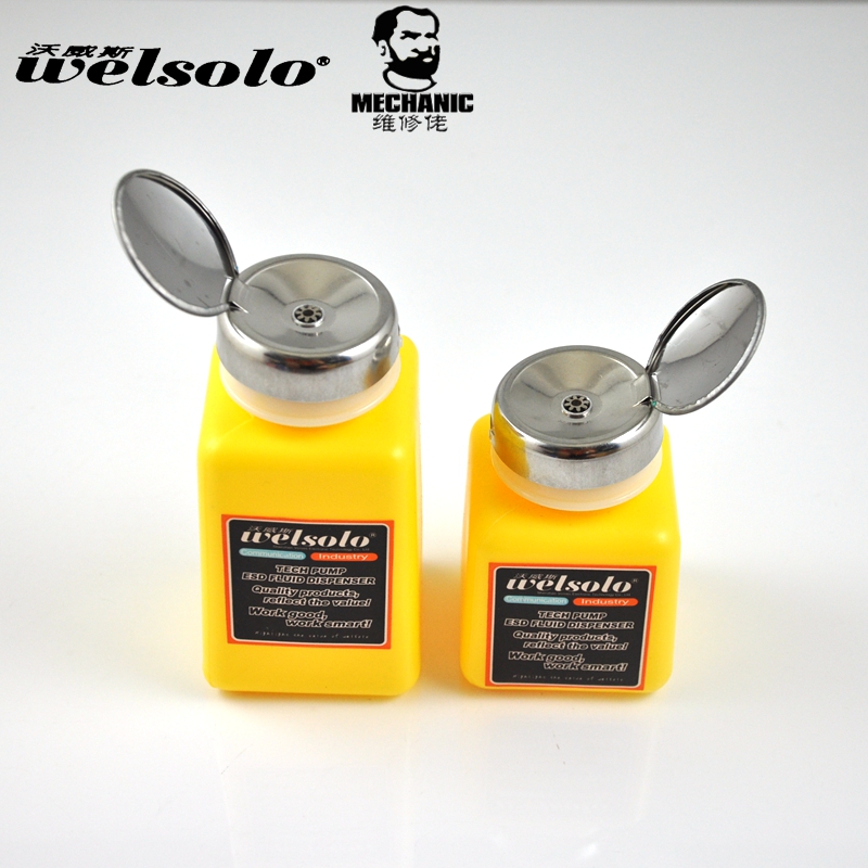 Anti-static pot 100 200ml plate washing water bottle 4A 6A press type alcohol bottle plate washing water bottle rosin water bottle
