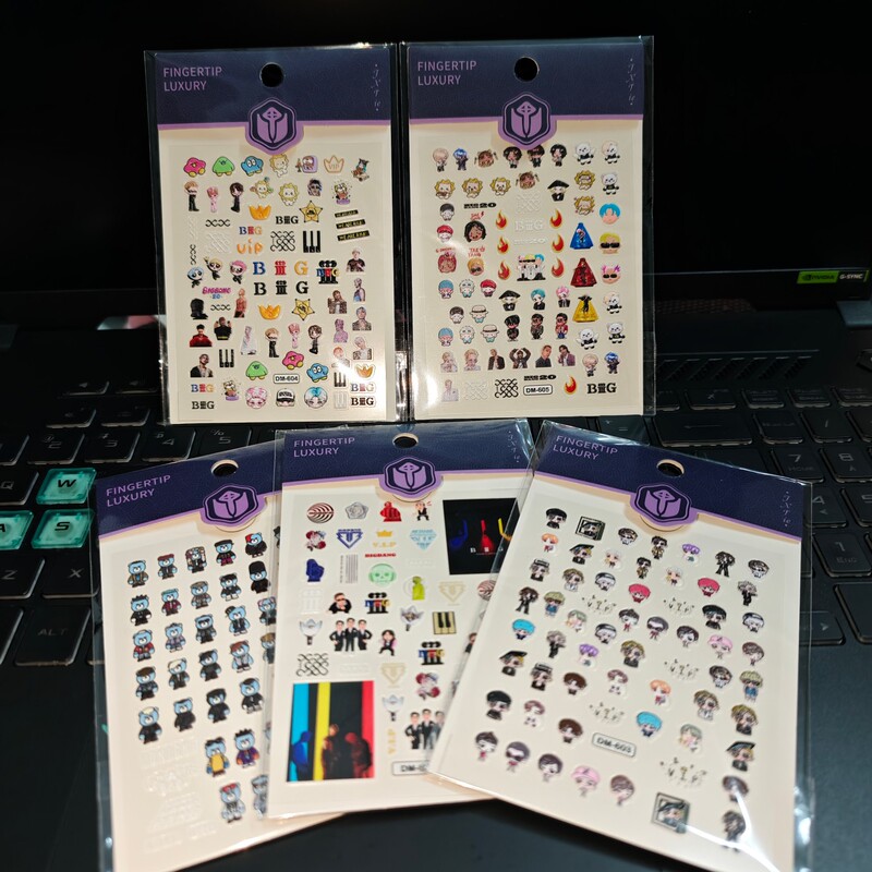 Popular Bigbang New Support Embossed Nail Stickers Cute Nail Decoration DIY Creative Accessory Stickers Popular Bigbang New Support Embossed Nail Stickers Cute Nail Decoration DIY Creative Accessory Stickers