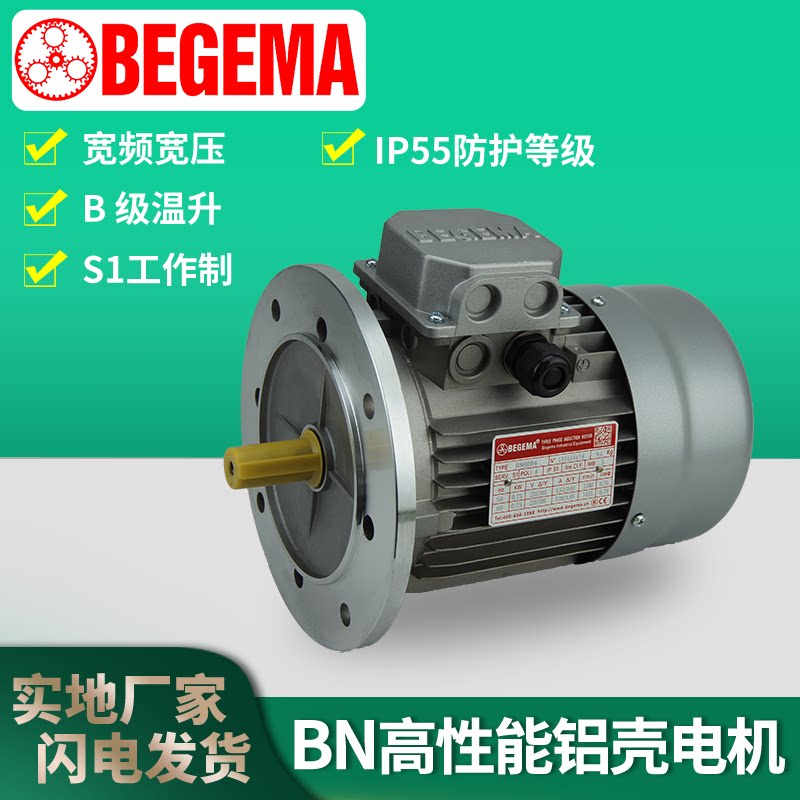 Hangzhou supplies BEGEMA MOTOVARIO BN63B4-180WMS6324 upright and efficient aluminium shell motor