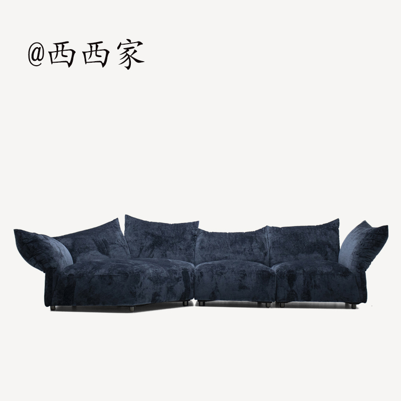 West |   Petal Sofa, Italian Minimalist Fabric, Uniquely Curved, Trendy, Simple, Light Luxury Living Room Sofa, Large Flat Corner.