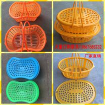 Sugar orange basket with lid automatic buckle yellow peanut basket picking basket orange basket plastic transport basket fruit basket