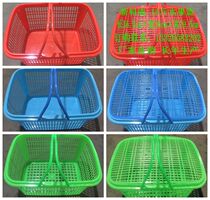 Factory direct rectangular Bayberry blue plastic frame portable fruit basket grape picking basket peach plum Walnut