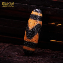 (Galan Sky Beads) Tibet Tiger Teeth Tianzhu Pearl Buddha Beads to Pure Boutique Full Cinnabar Tiger Teeth Old Tianzhu