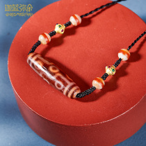 (Blue Sky beads) red meat nine eye beads men and women choker first-line pharmacist beads south red agate Tibetan accessories