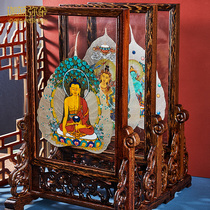 Bodhi Leaf Donka Painting Only Makes End Weeks Works Hand Painted Colorful Tangegun Non-Material Cultural Pendulum Protection Safe And Safe