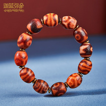 (Gala Tianzhu) Tibetan genuine red meat Dala beads bracelet men and women agate bracelets National style