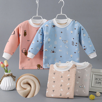 Baby autumn coat Long sleeve female male baby autumn coat top single warm coat Cotton base coat plus velvet clothes