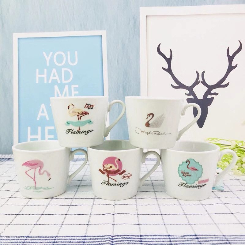 Birthday Graduation Gift for Men and Women Teachers Flamingo Single Cup with Spoon Coffee Cup