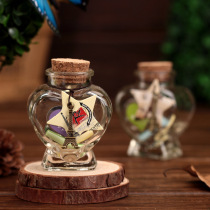 Christmas Gifts for men and women friends and classmates Girlfriends Sparkling Glass Xu May Wish Bottle Drift Bottle Transparent Bottle