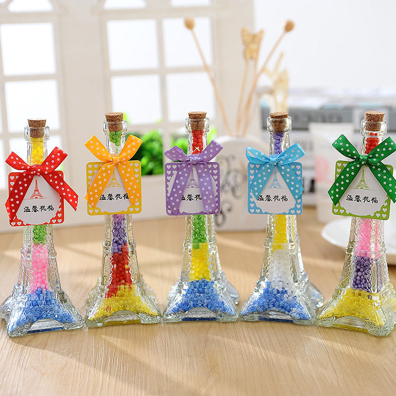 Tanabata Valentine's Day gifts for teachers, classmates, girlfriends, creative tower glass ornaments, wishing bottles, home decorations