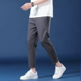 Мужские летние тонкие шелковые японские трендовые брендовые штаны, свободный прямой крой