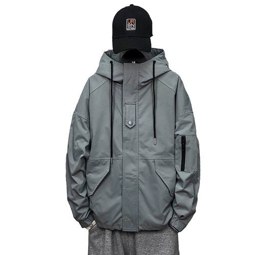 Спортивная демисезонная трендовая куртка для отдыха с капюшоном, оверсайз