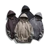 Демисезонная универсальная мужская толстовка с капюшоном, брендовые джинсы с начесом, куртка, в корейском стиле