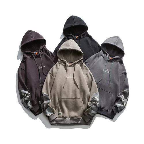 Демисезонная универсальная мужская толстовка с капюшоном, брендовые джинсы с начесом, куртка, в корейском стиле
