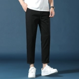 Мужские летние тонкие шелковые японские трендовые брендовые штаны, свободный прямой крой