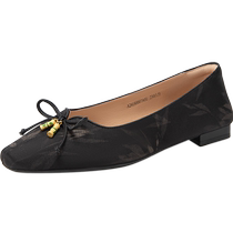 (New Chinese Series) Qianbaidu Shallow Mouth Single Shoes Womens Small Fragrance Evening Shoes 2024 Spring New National Style Hanfu