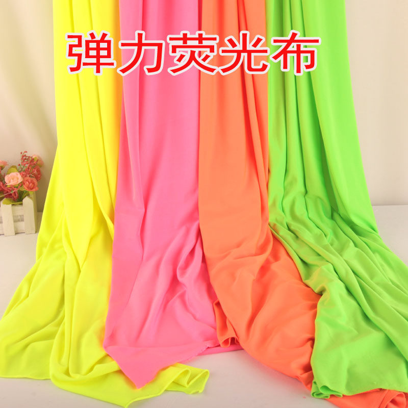 Elastic Fluorescent Cloth Casual Cut Stage Styling Nightclub Bar Scene Styling Dance Clothing Fabric