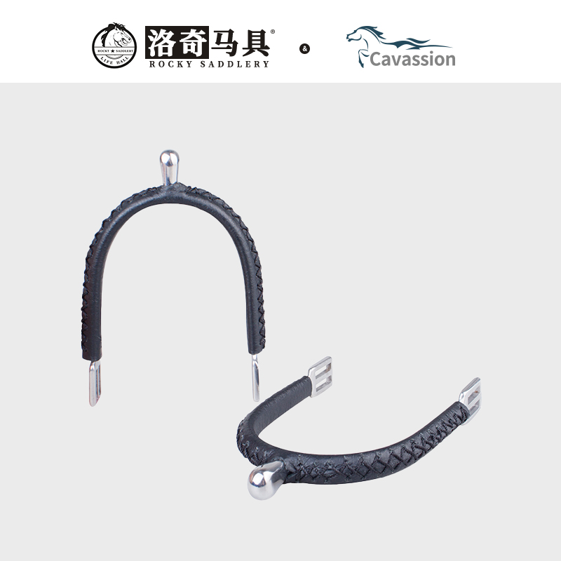キャヴァッション丸頭拍車（革製）拍車付きイングリッシュ拍車ロッジハーネス 8110067