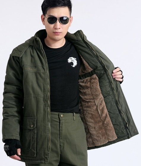 Autumn and winter work clothes cotton coat men's velvet thickened welder labor protection clothing construction coat auto repair pure cotton wear-resistant cotton clothing