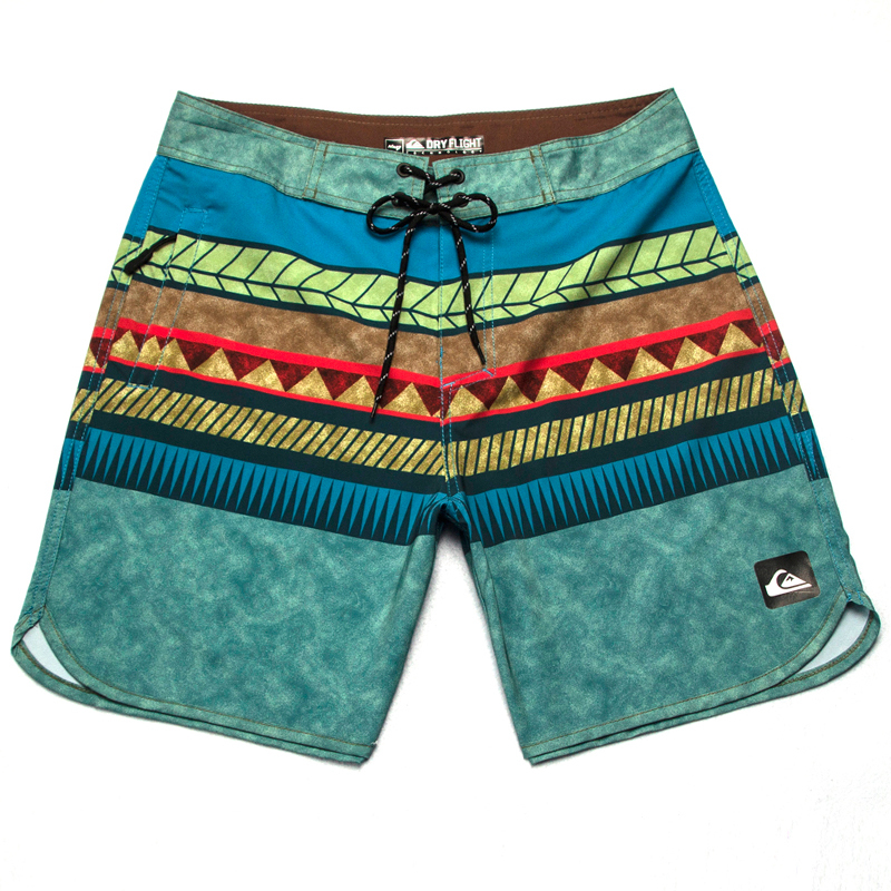 Quiksilver Men's Beach Shorts Elastic Swim Trunks Men's Quick-Drying Surfing Shorts Suitable for Water Five-Point Casual Shorts