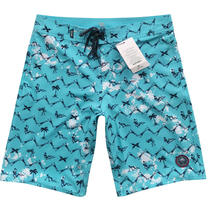 Original Single Elastic Beach Pants Men Loose Speed Dry Spa Fitness Competition Sports Casual Short Blue