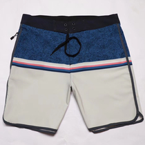 Beach pants mens quick-drying four-sided high-speed surfing fitness holiday shorts loose casual print strip five-point pants swimming trunks