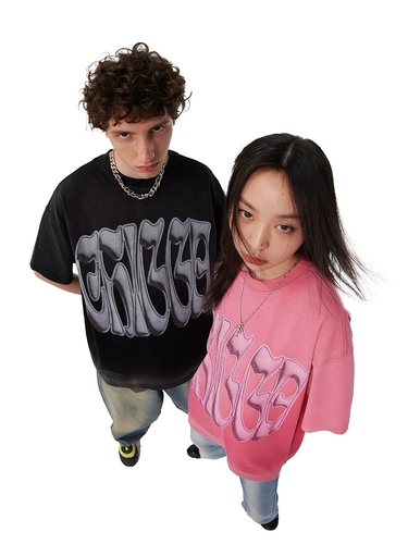 CHIGGALAB Летняя футболка, с печатью вашего логотипа, оверсайз, круглый воротник