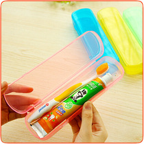Simple jelly color plastic toothbrush box toothpaste storage box Travel travel outdoor portable dental box