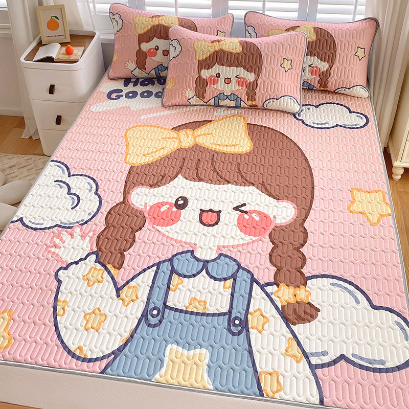 2022 Summer new children Cartoon Latex Cool Mat 23 Sleeves Students Cool Mat Air Conditioning Ice Silk Soft Mat Machine Wash