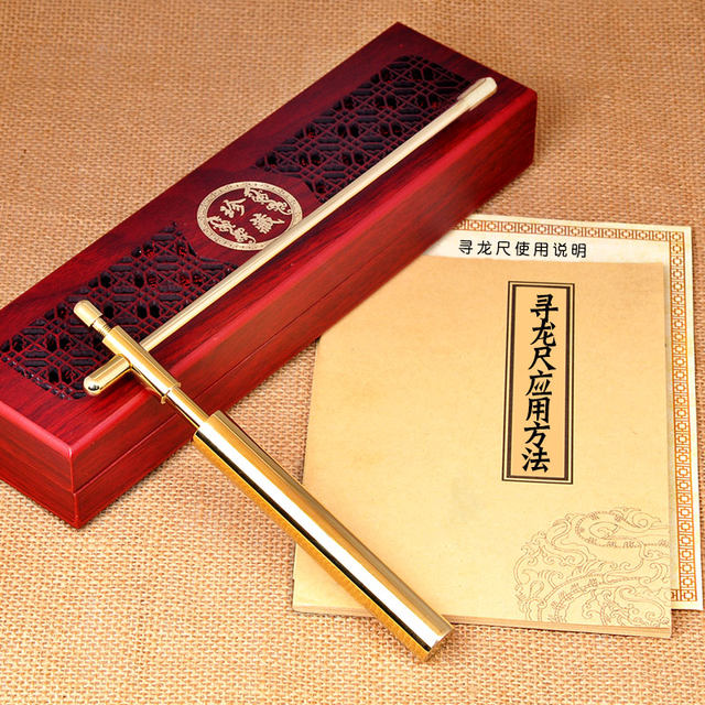 Copper Dragon-Sensing Ruler, High-Precision Water Vein Detector, Auxiliary Compass, Home Decoration Crafts, Outdoor Exploration Supplies